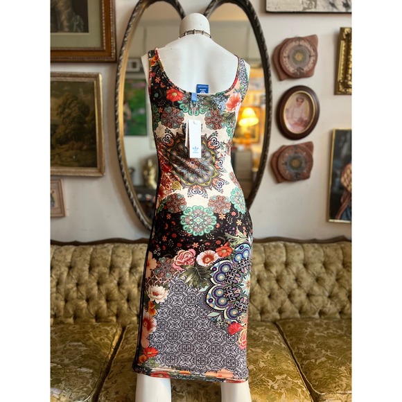 NWT Adidas Original X Farm Jardim Bodycon sleeveless dress Size S/M - Picture 10 of 11